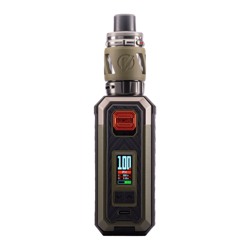 Front image of green Armour S vape kit by Vaporesso.