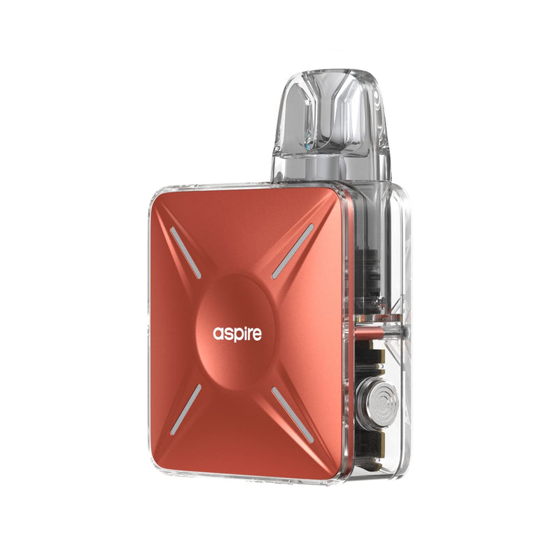 Aspire Cyber X Pod Kit in Coral Orange Colour - Front Side On Image
