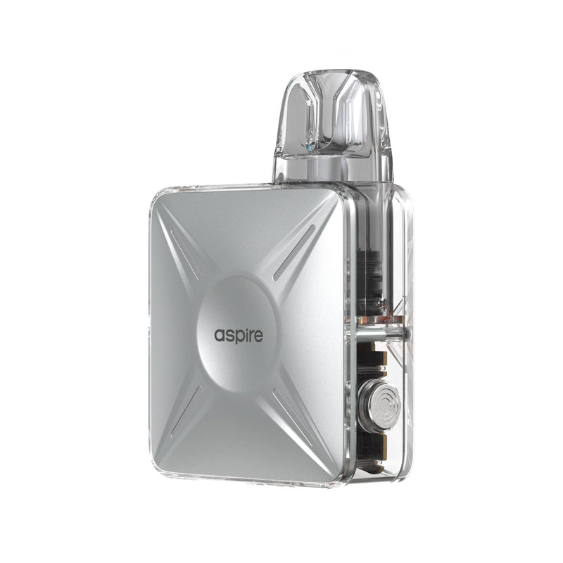 Aspire Cyber X Pod Kit in Pearl Silver Colour - Front Side On Image