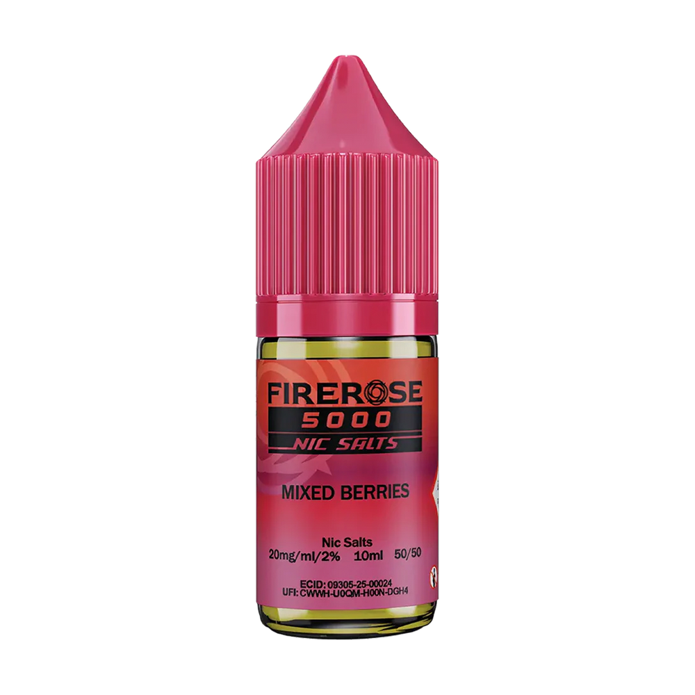 elux fire rose 5000 nic salt eliquid mixed berries