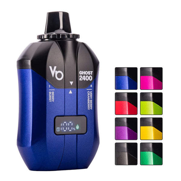 Ghost 2400 disposable vape in all colours.