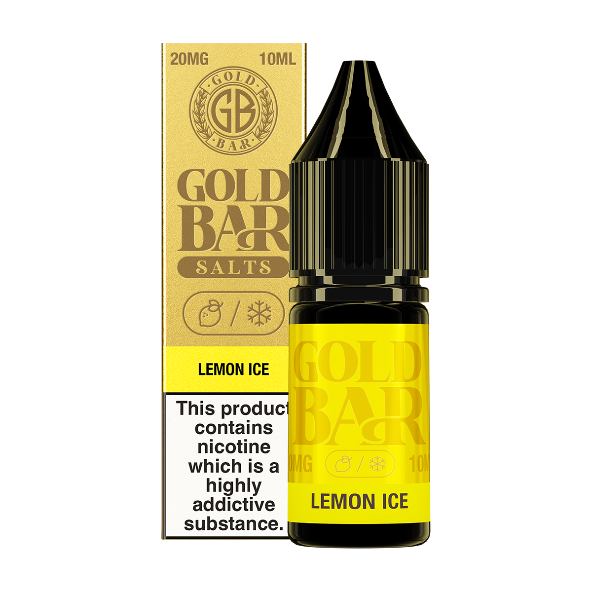 Gold Bar Lemon Ice Nic Salt E-Liquid