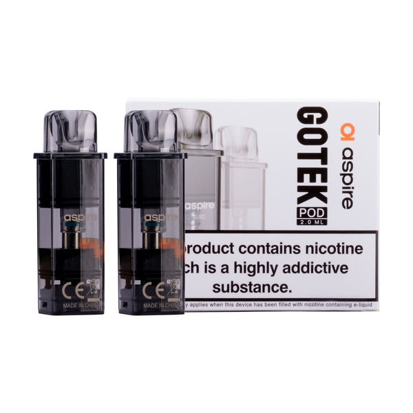 Pack of two Aspire Gotek X replacement pods with packaging