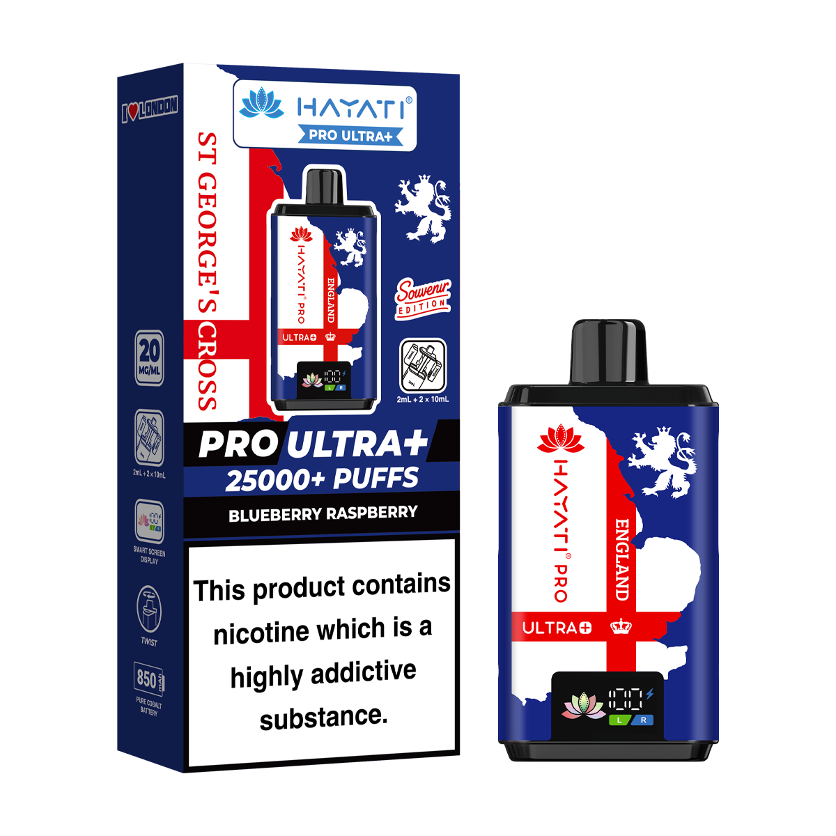 hayati pro ultra plus blueberry raspberry Hayati Pro Ultra Plus 25000 Prefilled Pod Kit