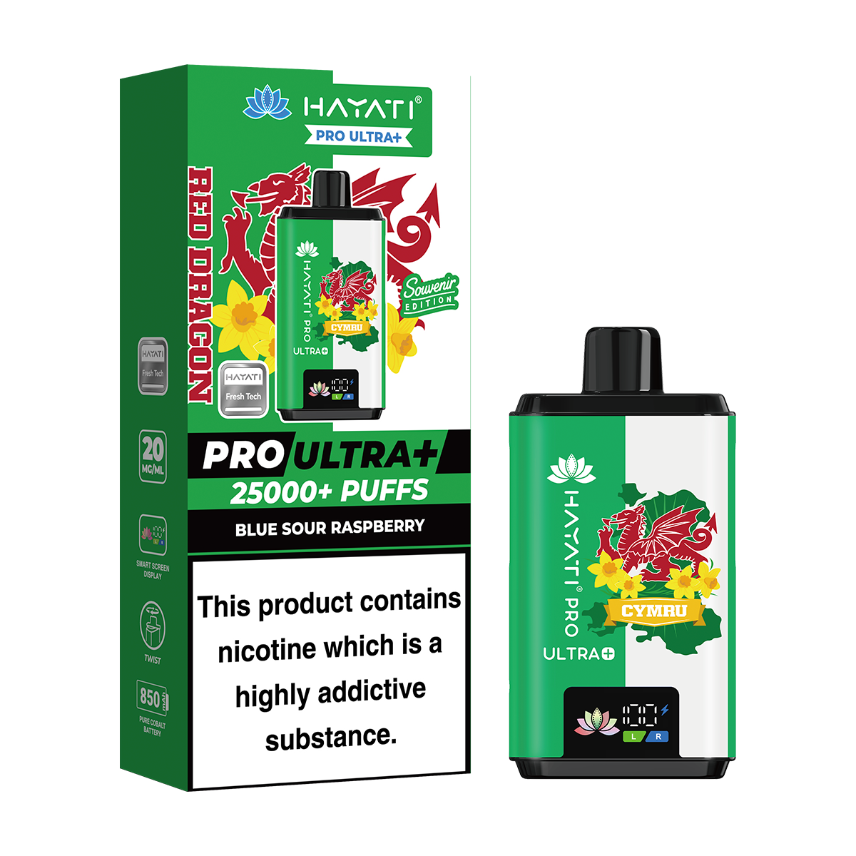 blue sour raspberry hayati pro ultra Hayati Pro Ultra+ 25K Blueberry Raspberry Prefilled Pod Kit