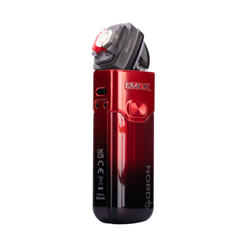 Red Black Smok Nord GT device with pod detached.