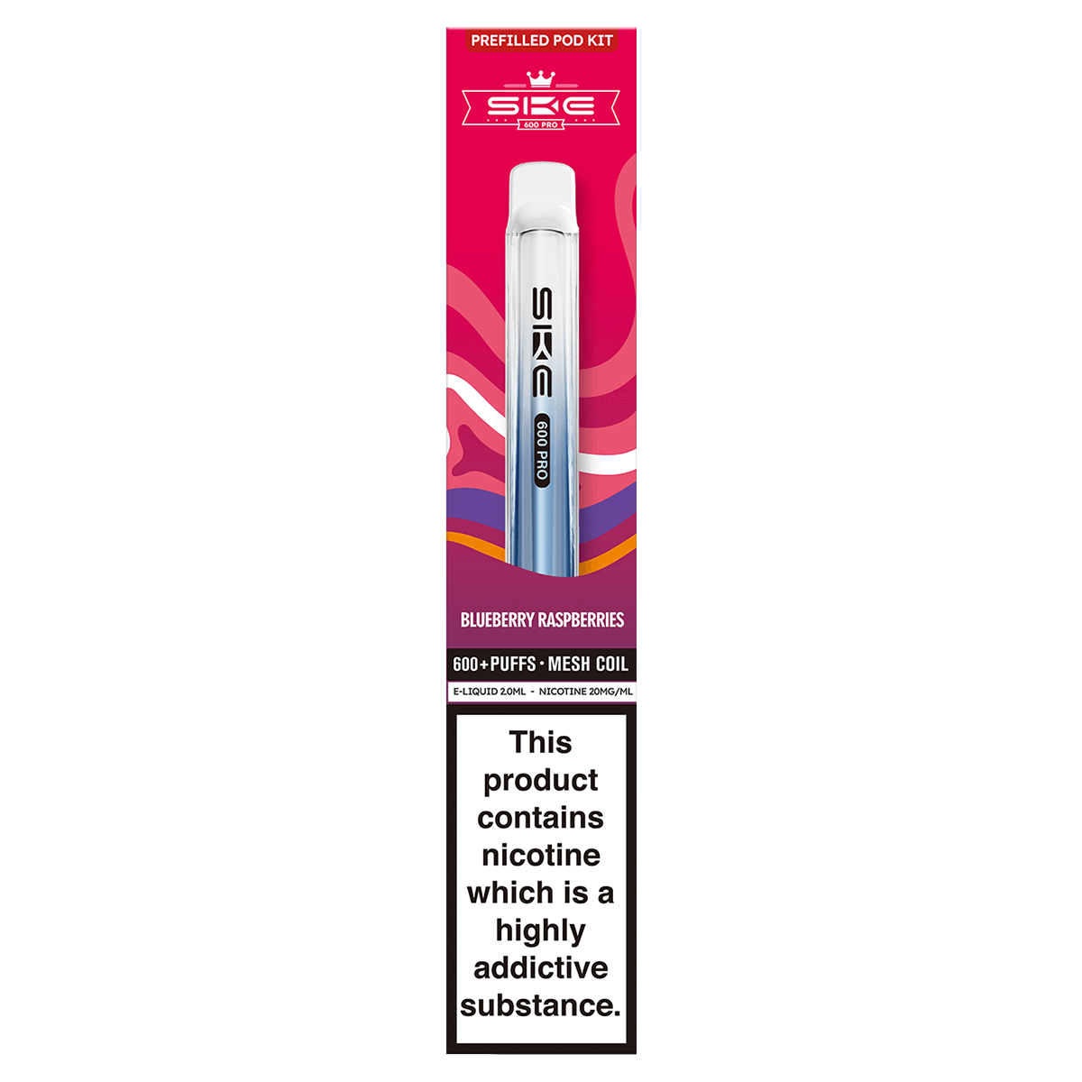 SKE 600 Pro Prefilled Pod Kit | Prefilled Vape With 20mg Nic Salt  Royal  Flush Vape