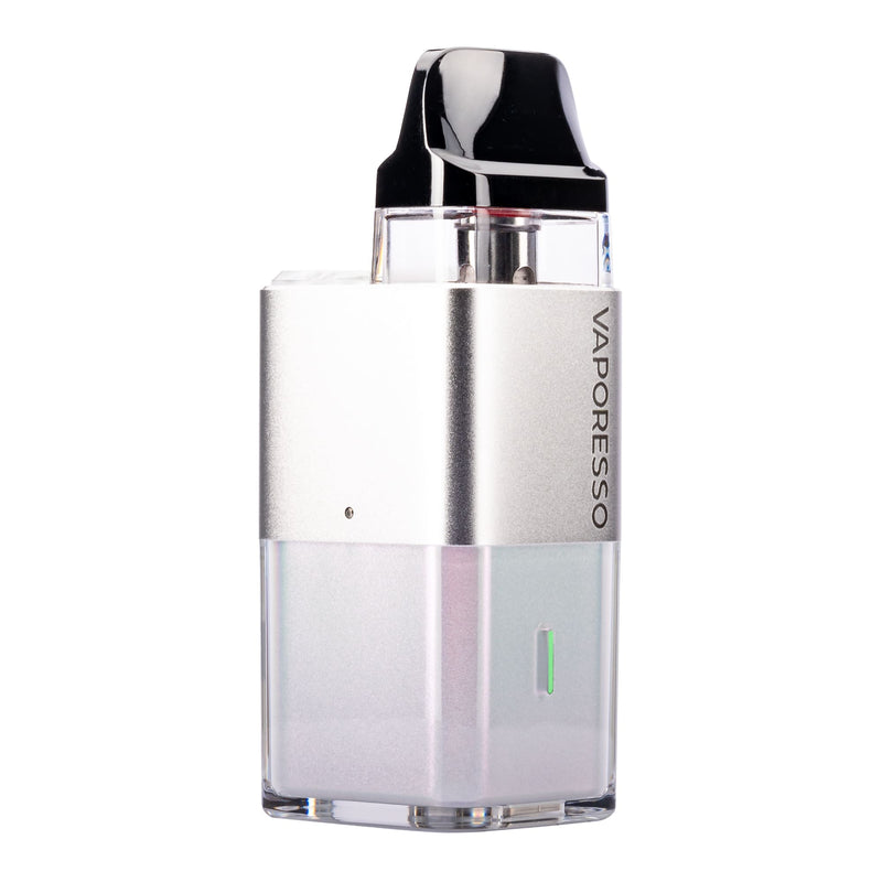 Silver Vaporesso Xros Cube Side Angled Image.