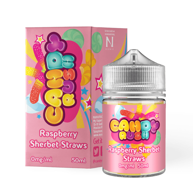 Raspberry Sherbet Straws by Candy Rush