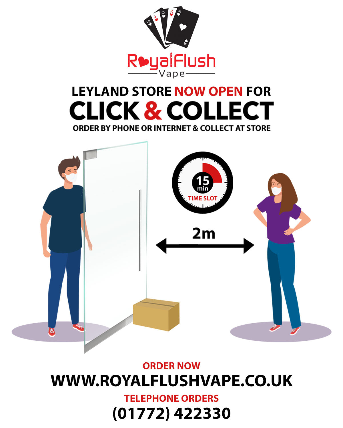 Royal Flush Vape Leyland Store Now Open for Click & Collect