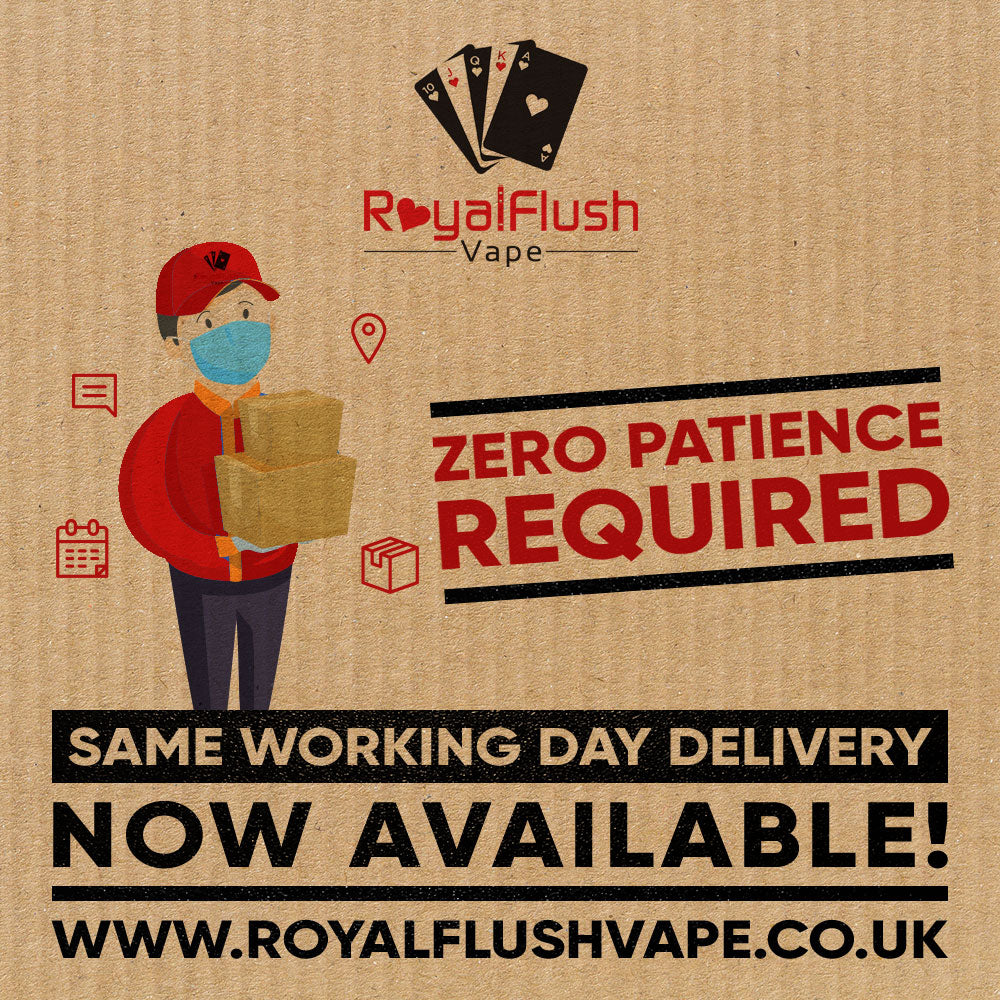 Same Day Local Delivery Now Available at Royal Flush Vape! Same Day Local Delivery Now Available at Royal Flush Vape!