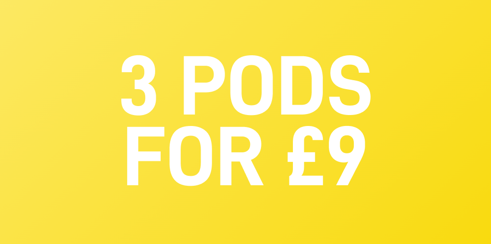 3 Pods for £9