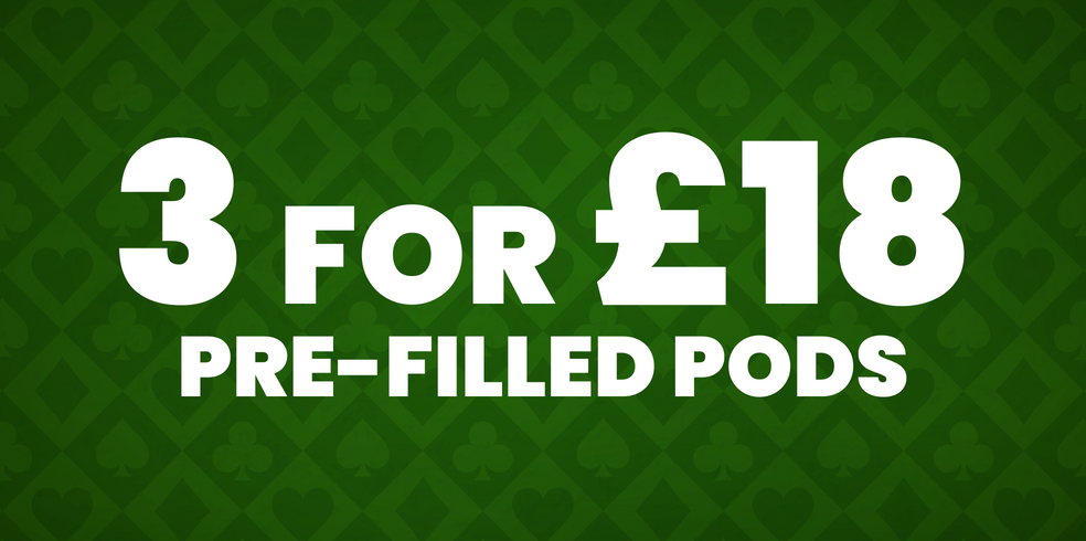 3 Pods for £18