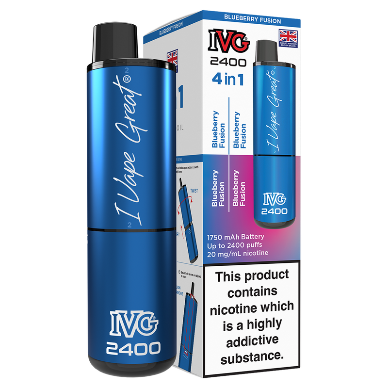 Blueberry Fusion IVG 2400 Disposable Vape
