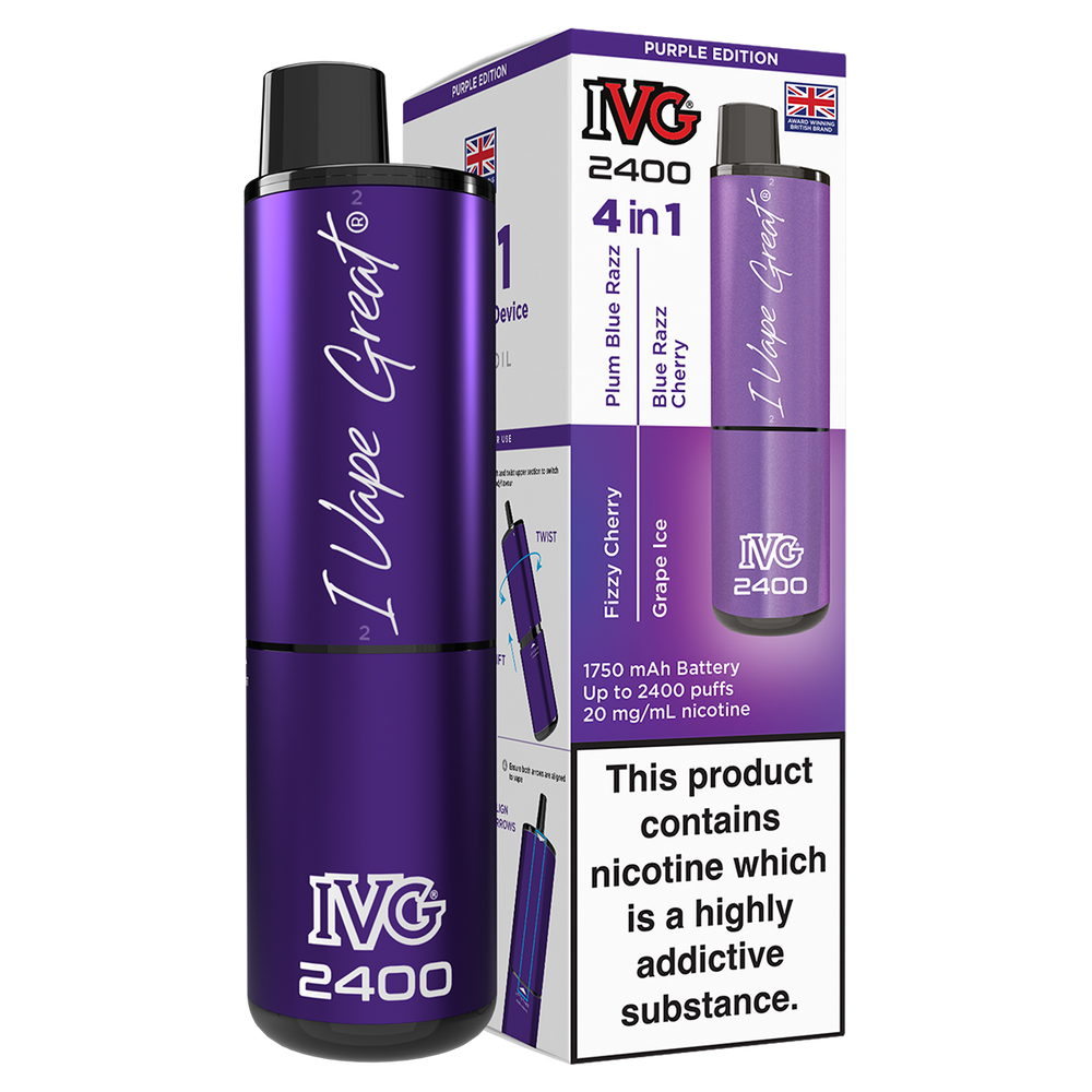 ivg 2400 disposable vape IVG 2400 Rechargeable Vape Kit | Prefilled Pod Kit