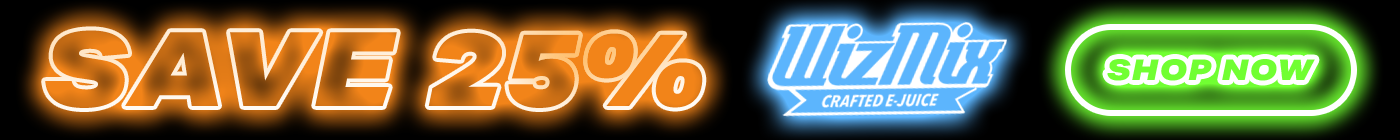 25% Off wizmix e-liquids