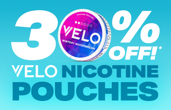 save 30% on velo pouches