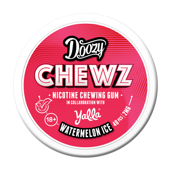 Watermelon Ice Doozy Chewz Nicotine Gum