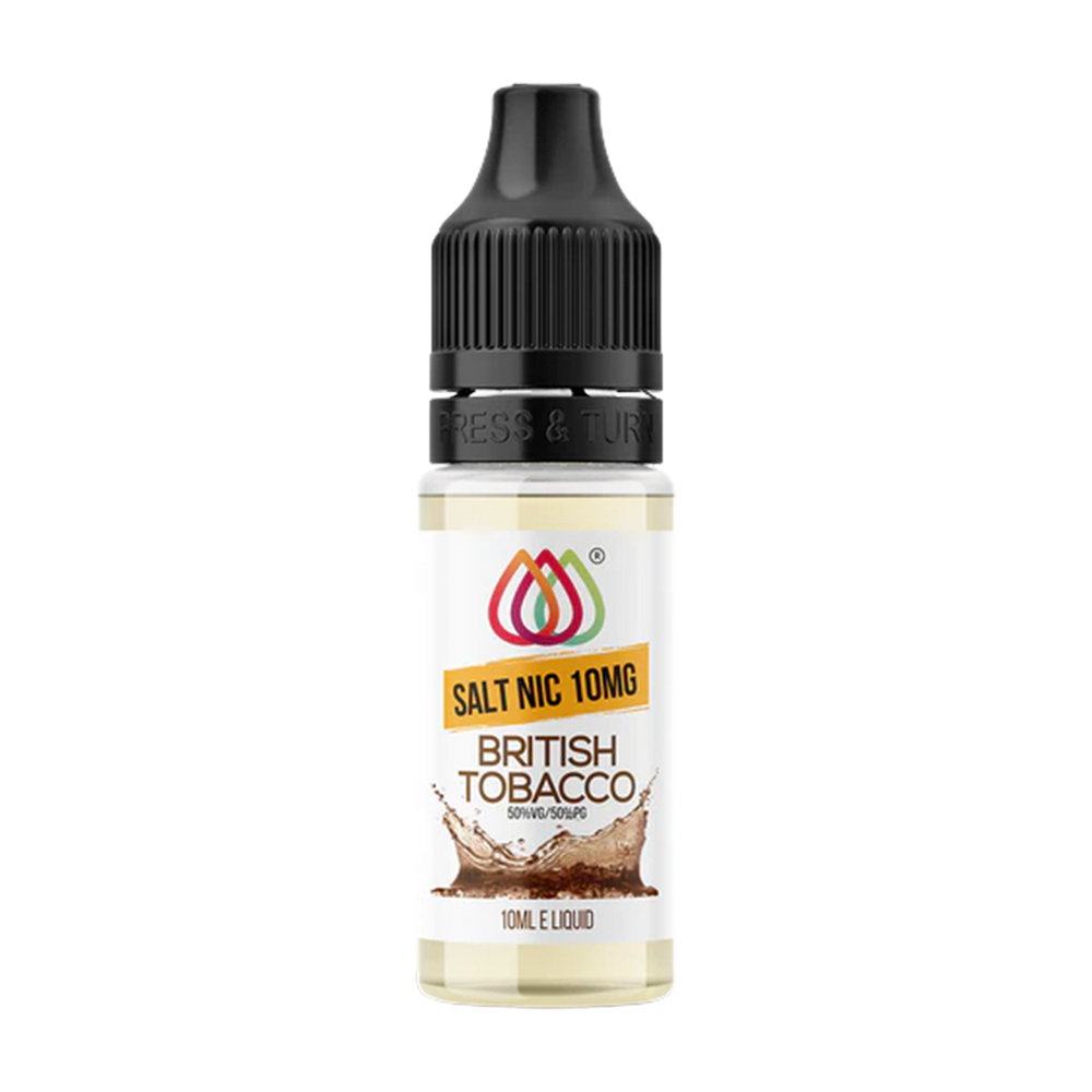 aquavape nic salt british tobacco 10mg 10ml box