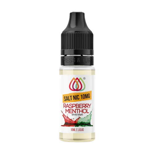 aquavape nic salt raspberry menthol 10mg 10ml box
