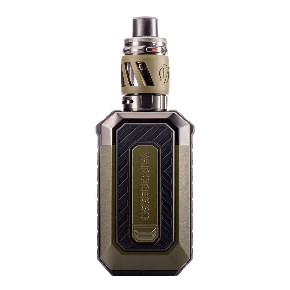 Back image of green Vaporesso Armour Max vape kit.
