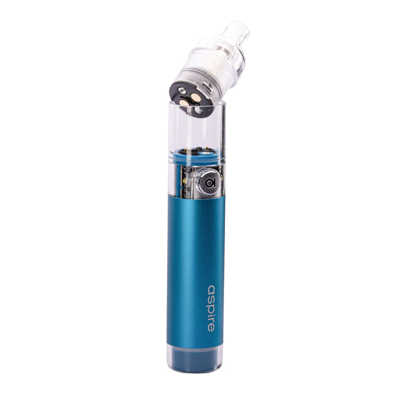 Blue Cyber G Vape Kit With Pod Angled to Show Connector