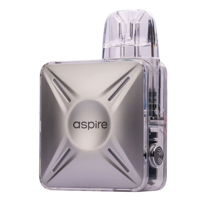 Aspire Cyber X Vape Kit in Silver - Side on Image