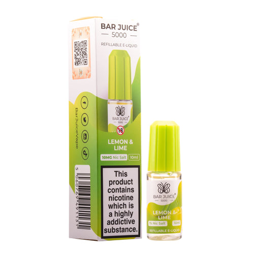 Lemon & Lime Nic Salt E-Liquid by Bar Juice 5000