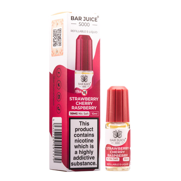 Strawberry Cherry Raspberry Nic Salt E-Liquid by Bar Juice 5000