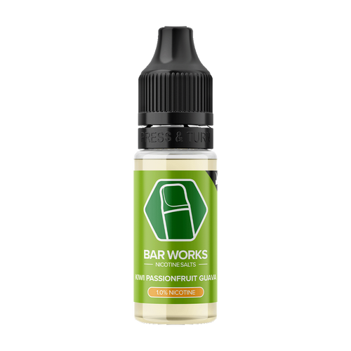 bar works nic salts kiwi passionfruit guava 10mg 10ml