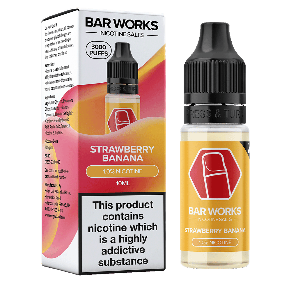 Strawberry Banana Nic Salt by Bar Works - 10ml 10mg