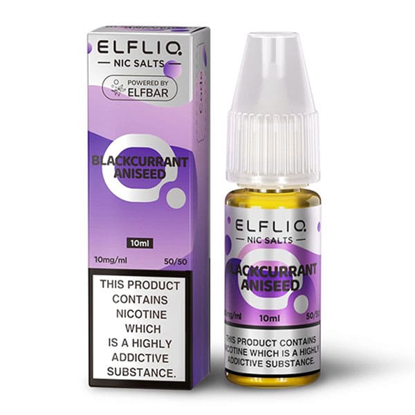 Elf Bar Elfiq Blackcurrant Aniseed Flavour Nic Salt E-Liquid