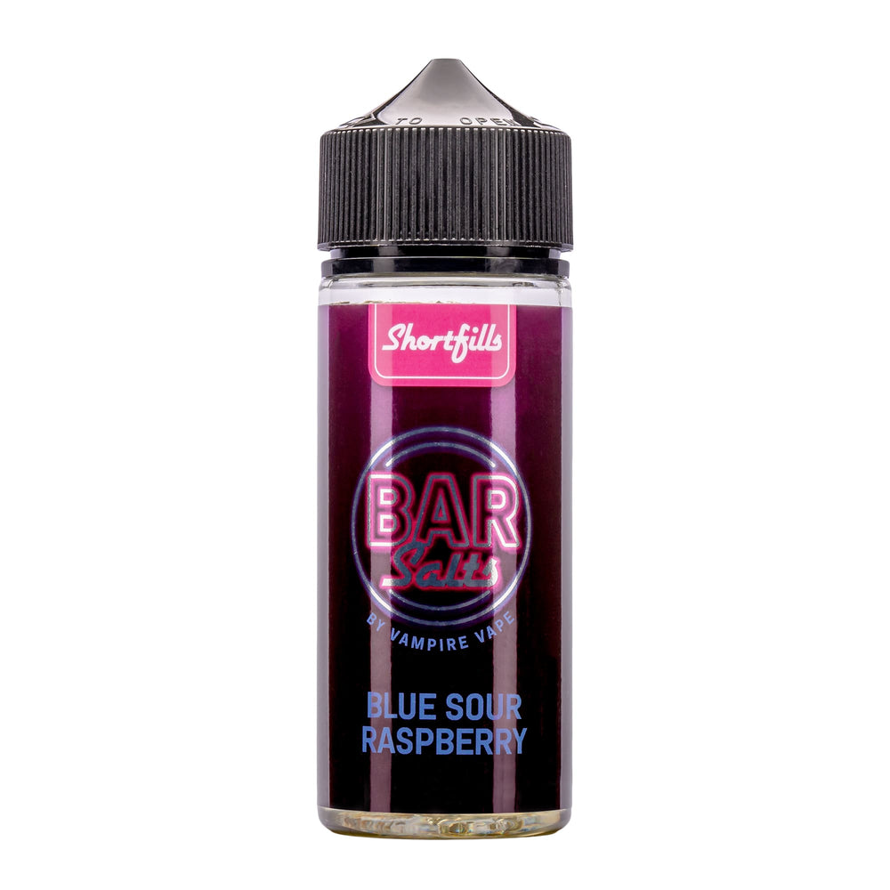 Blue Sour Raspberry Bar Salts 100ml shortfill e-liquid.