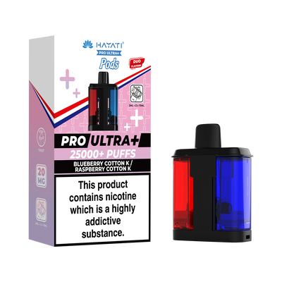 Hayati pro ultra Plus Pods Blueberry Cotton K Raspberry Cotton K