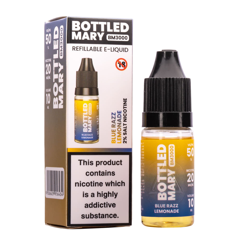 Bottled Mary Blue Razz Lemonade Flavour Nic Salt E-Liquid 10ml