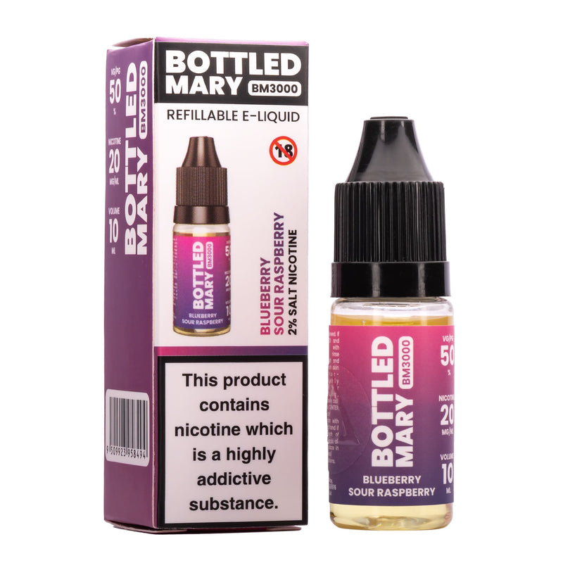 Bottled Mary Blueberry Sour Raspberry Flavour Nic Salt E-Liquid 10ml