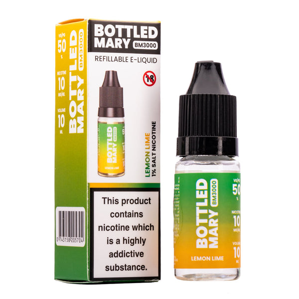 Bottled Mary Lemon Lime Flavour Nic Salt E-Liquid 10ml