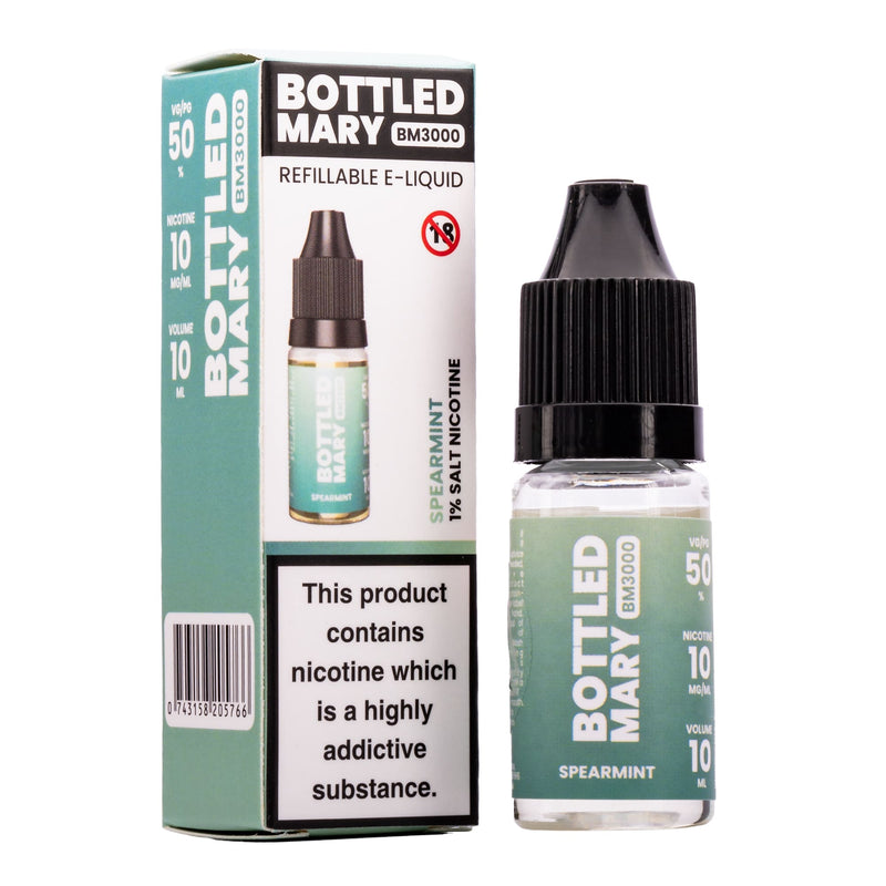 Bottled Mary Spearmint Flavour Nic Salt E-Liquid 10ml