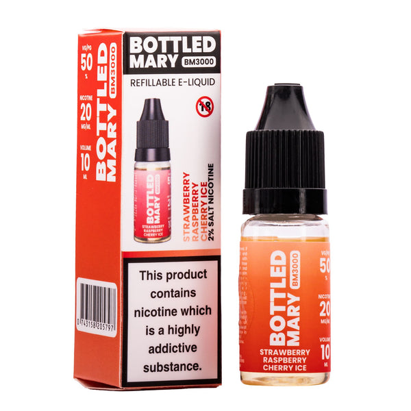 Bottled Mary Strawberry Raspberry Cherry Ice Flavour Nic Salt E-Liquid 10ml