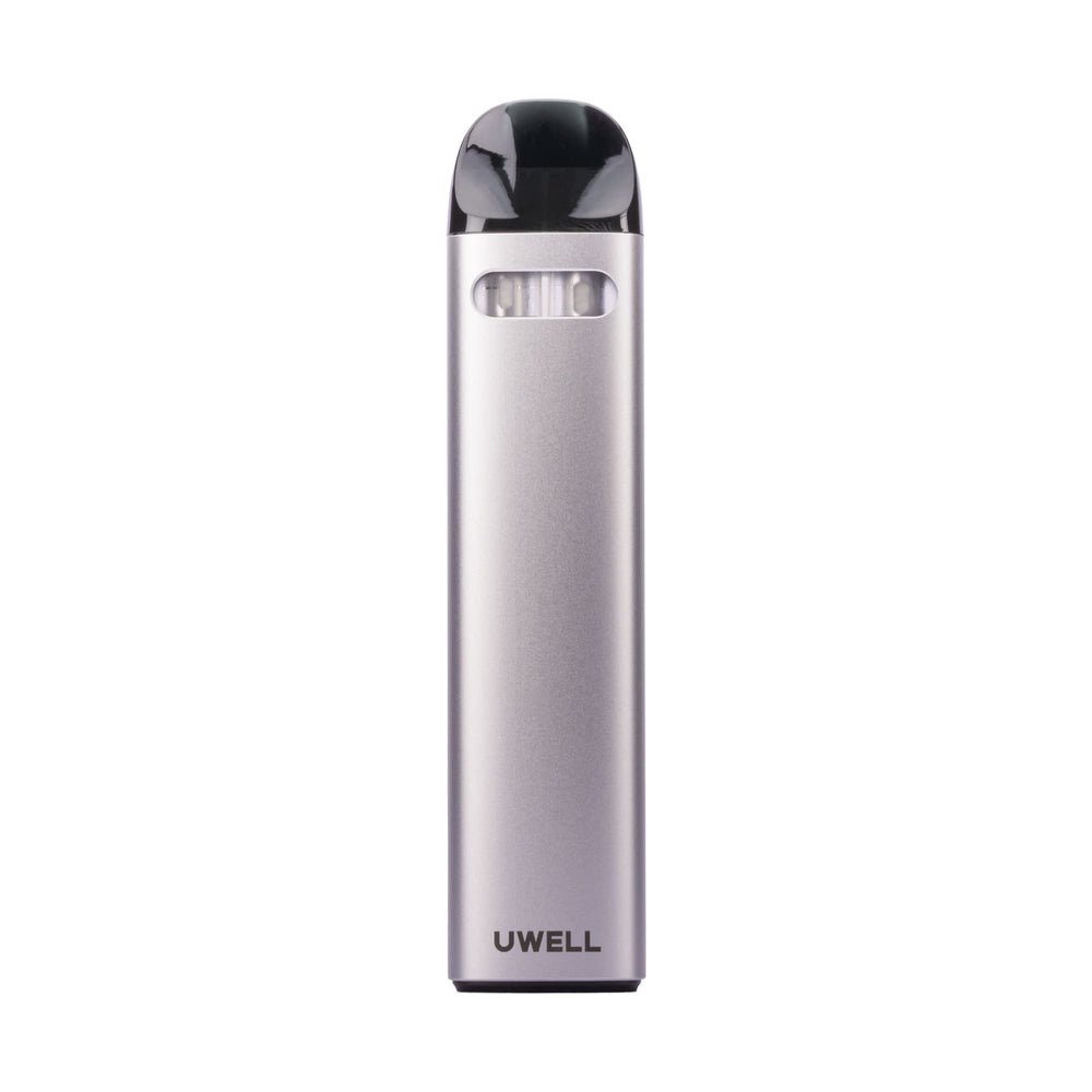Back image of Silver Caliburn Explorer vape kit.