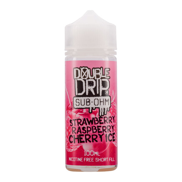 Double Drip Sub-Ohm Strawberry Raspberry Cherry Ice 100ml Shortfill E-Liquid