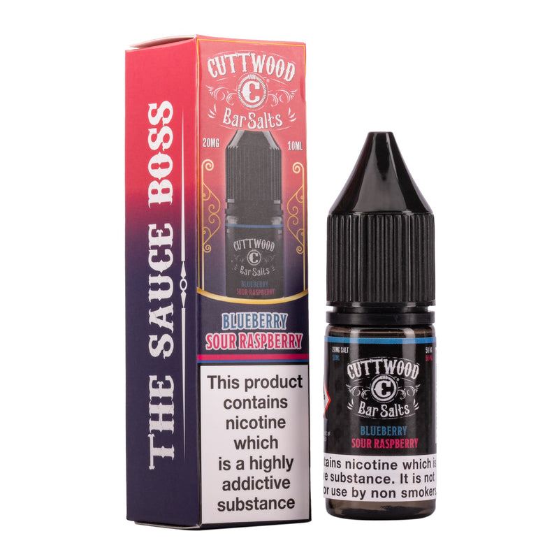 Cuttwood Blueberry Sour Raspberry nicotine salt e-liquid.