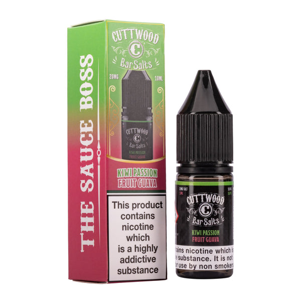 Cuttwood Kiwi Passion Fruit Guava nicotine salt e-liquid.