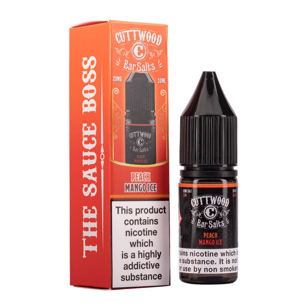 Cuttwood Peach Mango Ice nicotine salt e-liquid.