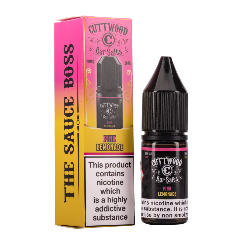 Cuttwood Pink Lemonade nicotine salt e-liquid.