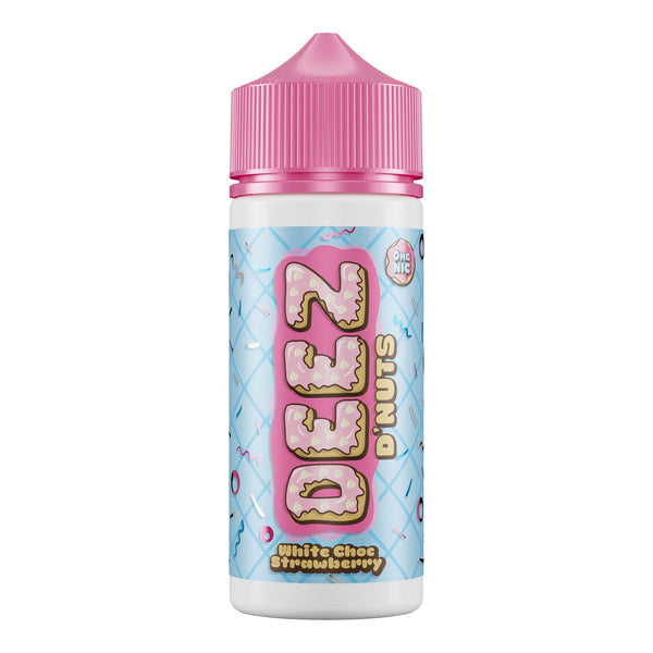 Deez D'Nuts White Choc Strawberry 100ml Shortfill E-Liquid