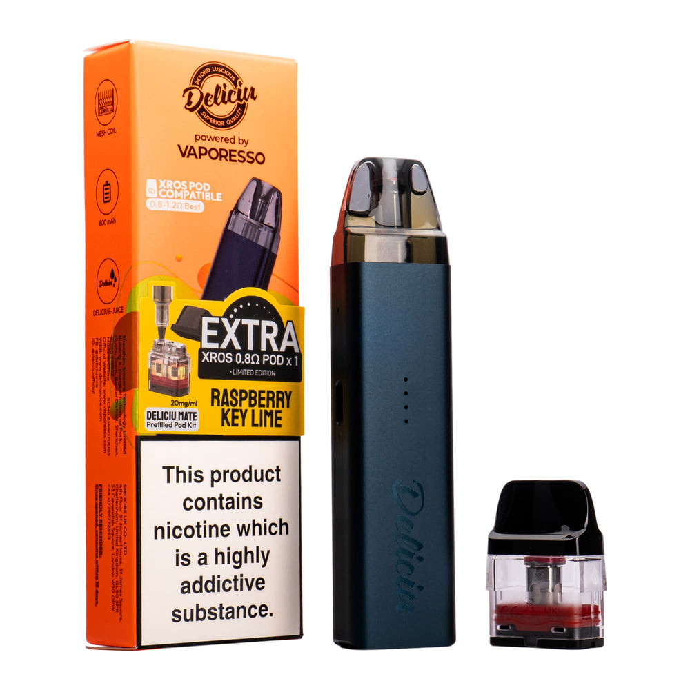 Sunset Orange Deliciu Mate pod kit box and pod.