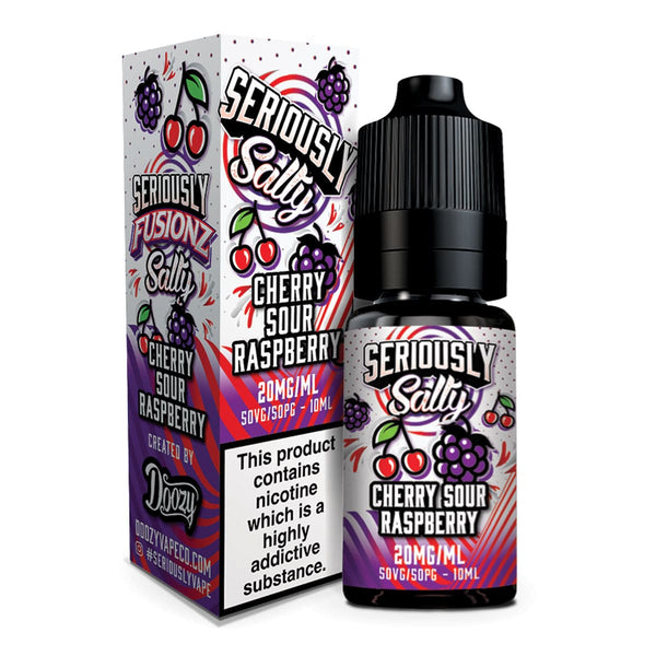 Doozy Vape Seriously Salty Fusionz Nic Salt - Cherry Sour Raspberry Flavour