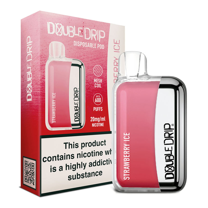 Double Drip Disposable Vape - Strawberry Ice Flavour