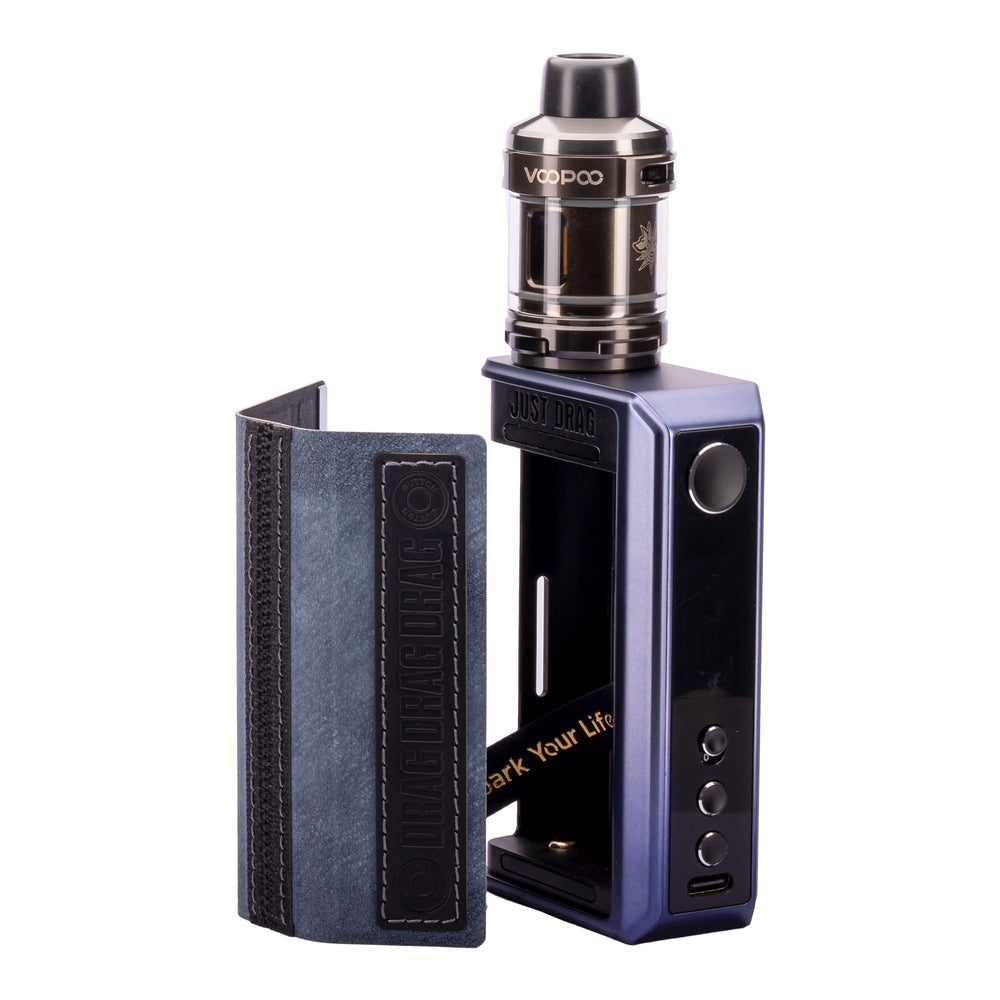 Battery compartment open to reveal inside the Voopoo Drag 5 vape kit.